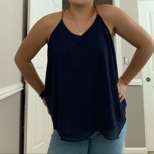 Navy blue top